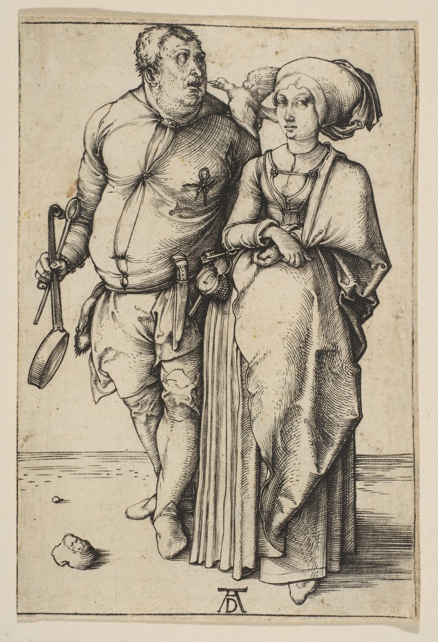 Kokki ja hänen vaimonsa, n. 1496. tekijältä Albrecht Dürer
