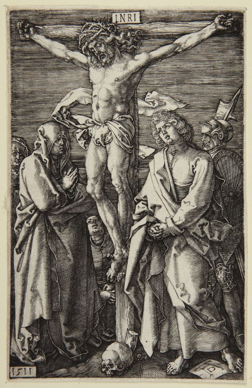 Ristiinnaulitseminen (kaiverrettu passiosarja) tekijältä Albrecht Dürer