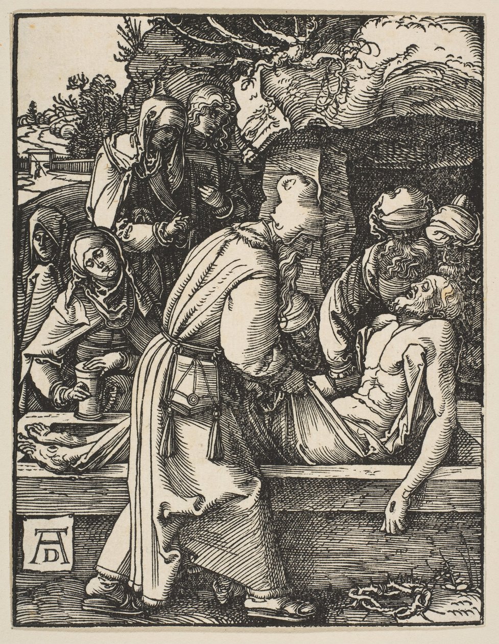 The Deposition, kirjasta The Small Passion, n. 1509. tekijältä Albrecht Dürer