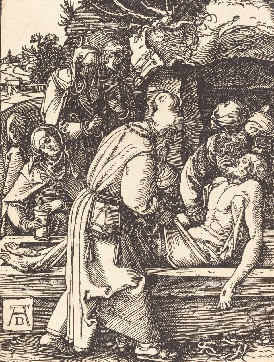 The Deposition, luultavasti c. 15091510. tekijältä Albrecht Dürer
