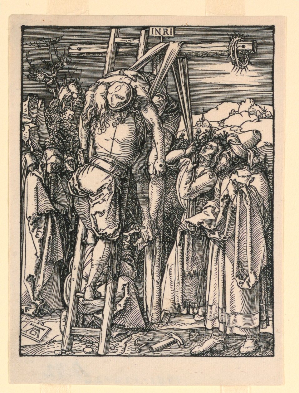 Laskeutuminen ristiltä (The Deposition), Pikku Passion -sarjasta tekijältä Albrecht Dürer