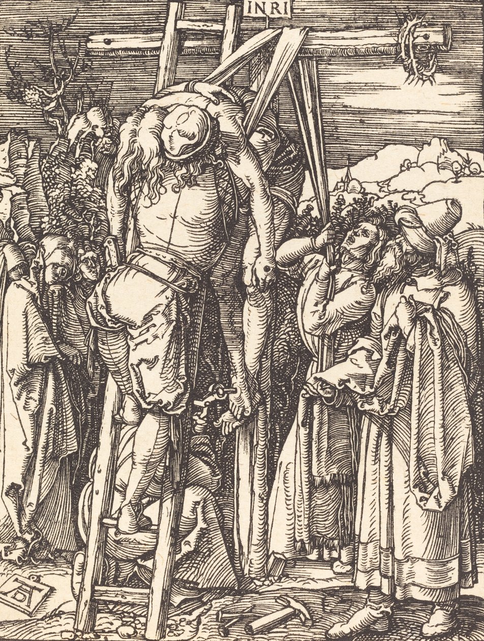 Laskeutuminen ristiltä, luultavasti n. 15091510. tekijältä Albrecht Dürer