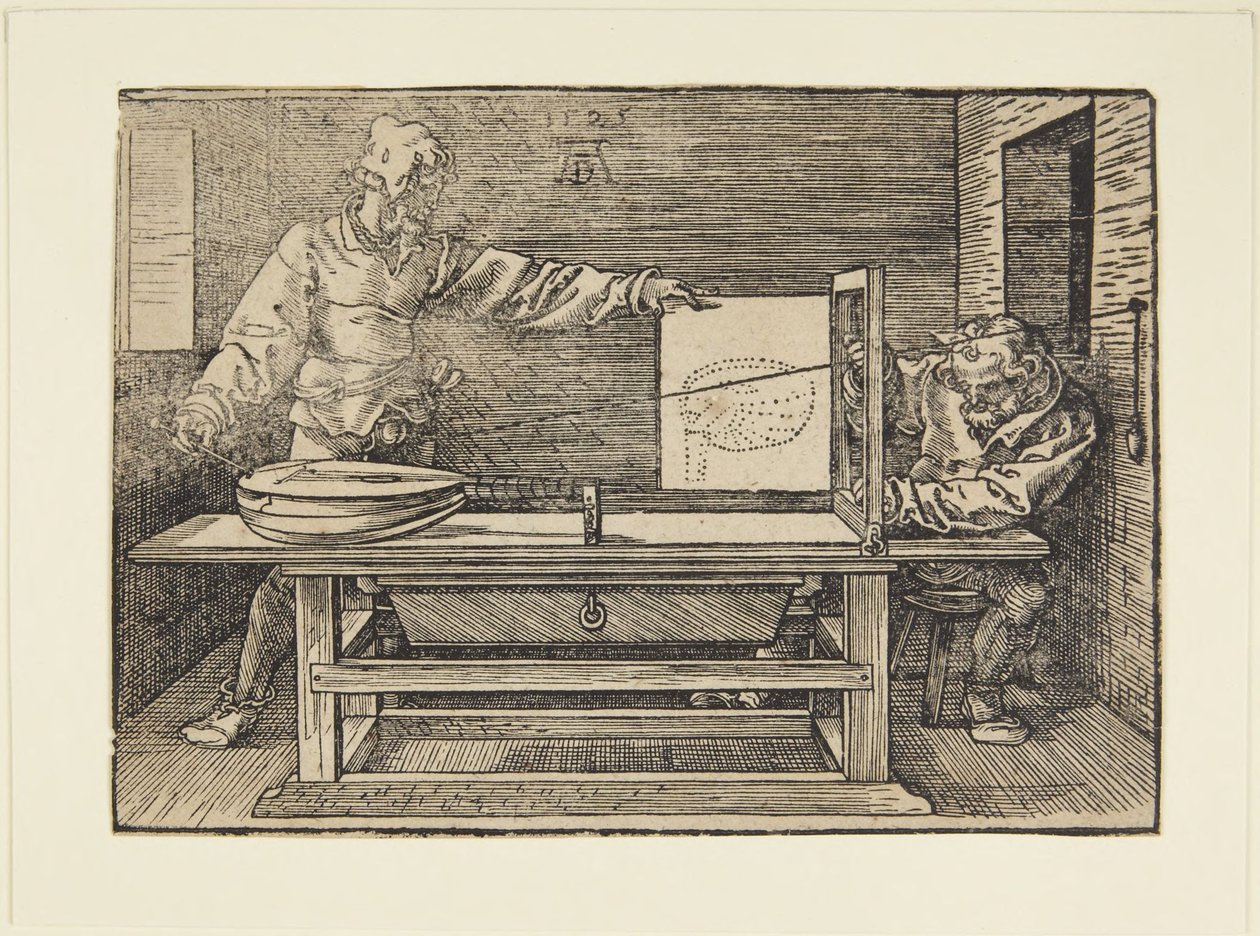 Luuttua piirtävä mies tekijältä Albrecht Dürer