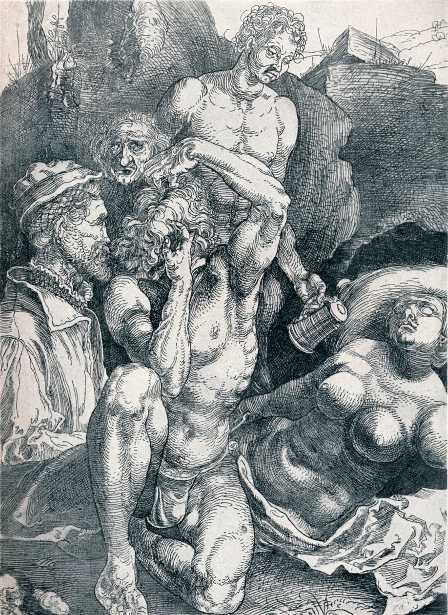 Epätoivoinen mies, 1513-1517 1906 tekijältä Albrecht Dürer