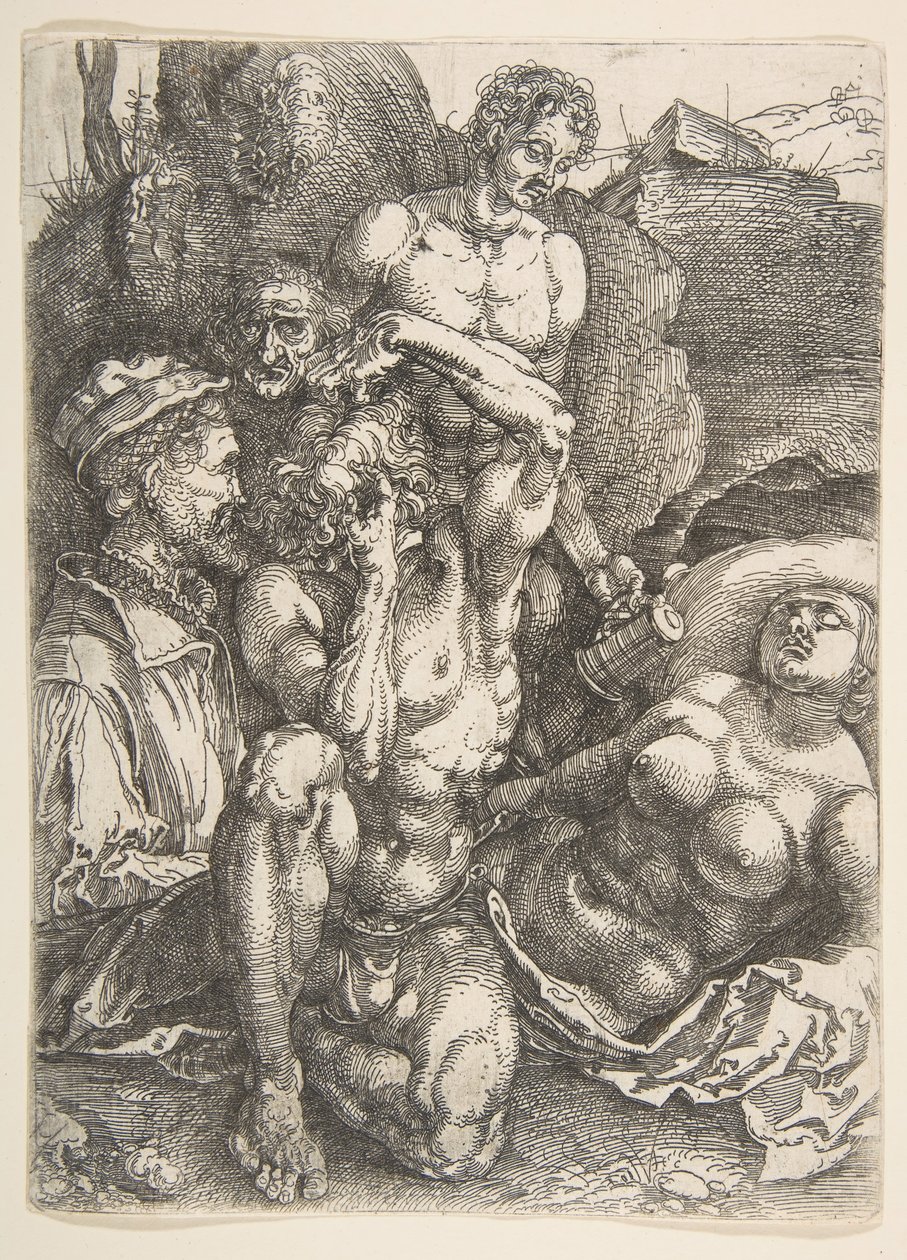 Epätoivoinen mies, n. 1515. tekijältä Albrecht Dürer