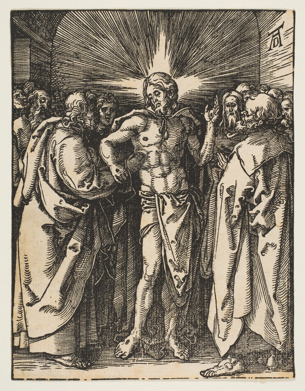 Epäilevä Tuomas, pienestä intohimosta, n. 1510. tekijältä Albrecht Dürer