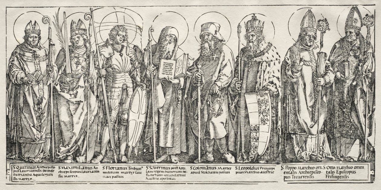Itävallan kahdeksan pyhää, n. 1515. tekijältä Albrecht Dürer