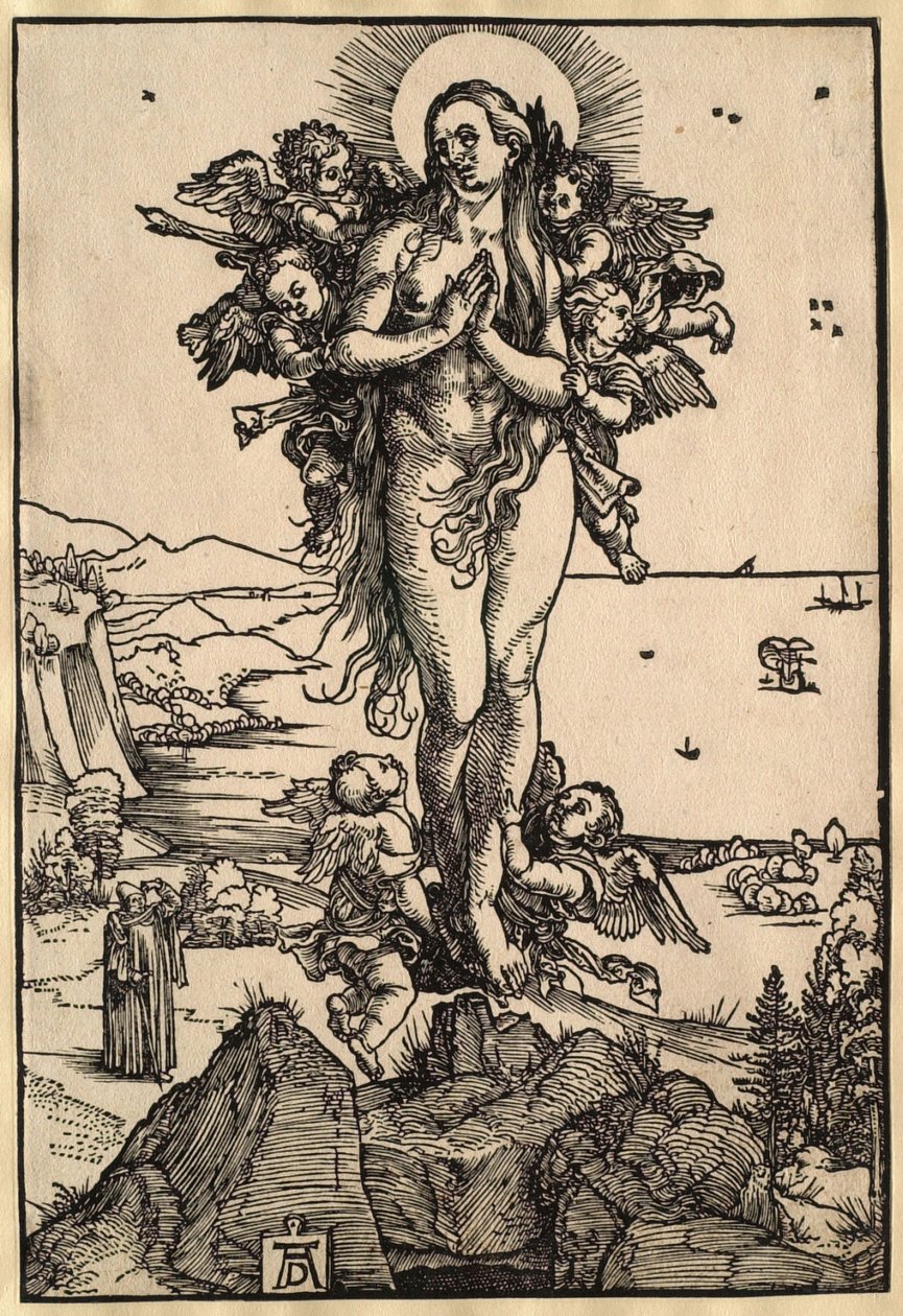 Pyhän Maria Magdaleenan taivaaseen kohottaminen tekijältä Albrecht Dürer