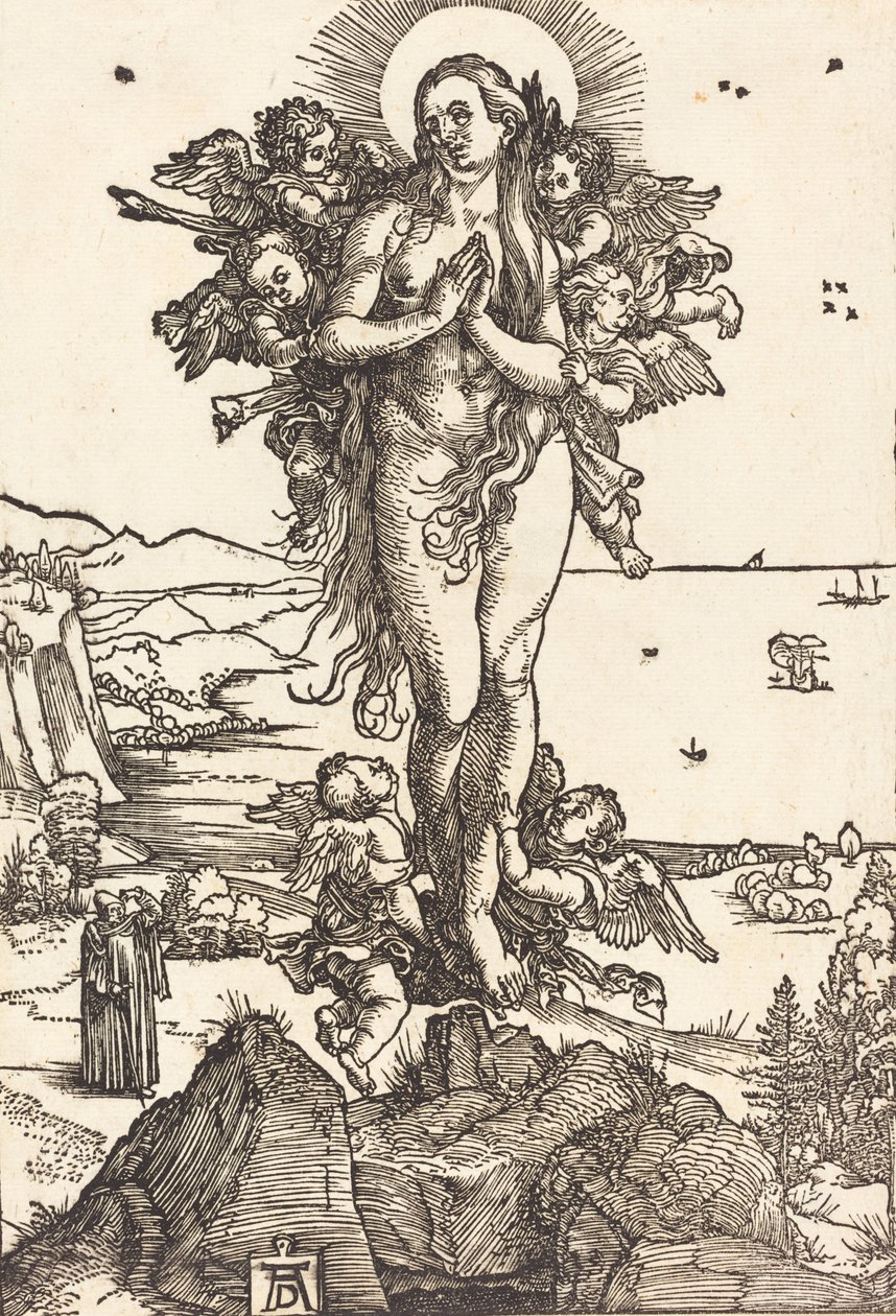 Pyhän Maria Magdaleenan kohottaminen, n. 15041505. tekijältä Albrecht Dürer