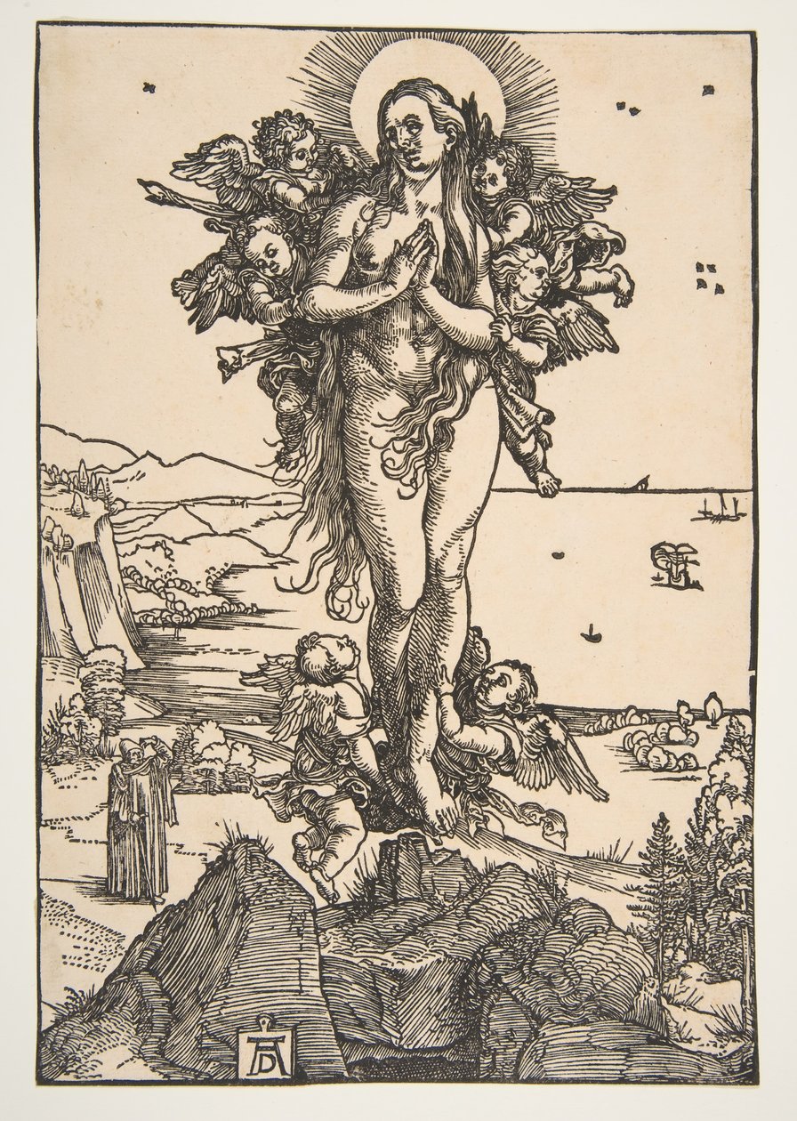 Pyhän Maria Magdalenan kohottaminen.n.d. tekijältä Albrecht Dürer