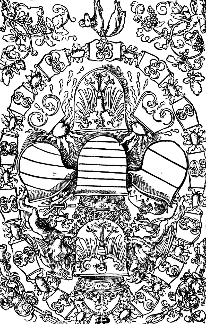 Viisi keisarillista vaakunaa, 1515 1906 tekijältä Albrecht Dürer