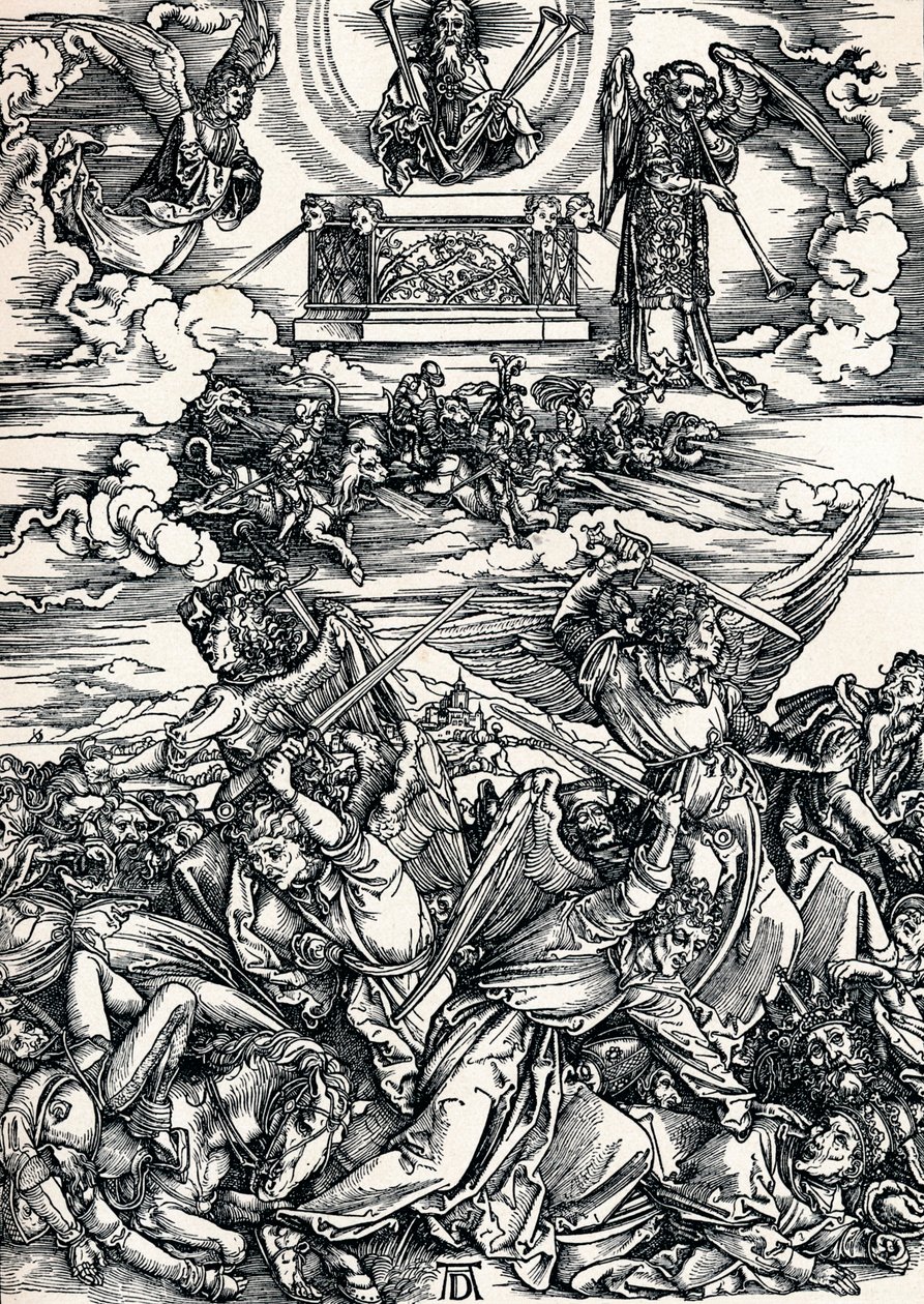 Neljä kostavaa enkeliä, 1498 1906 tekijältä Albrecht Dürer