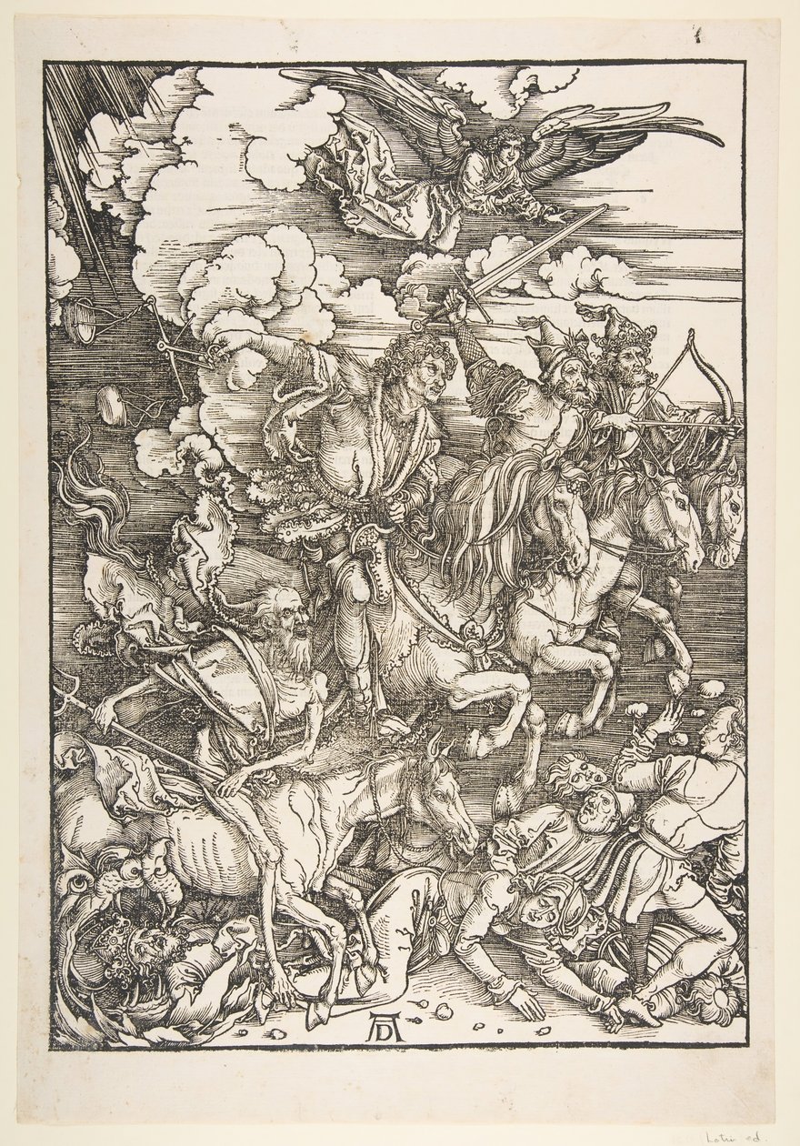 The Four Horsemen, The Apocalypse, latinalainen painos, 1511, n. 1511. tekijältä Albrecht Dürer