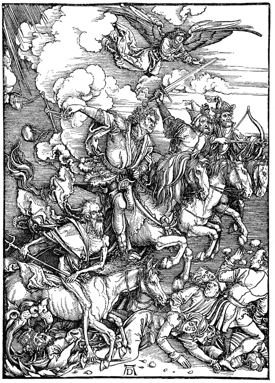 The Four Horsemen of the Apocalypse, 1498 tekijältä Albrecht Dürer