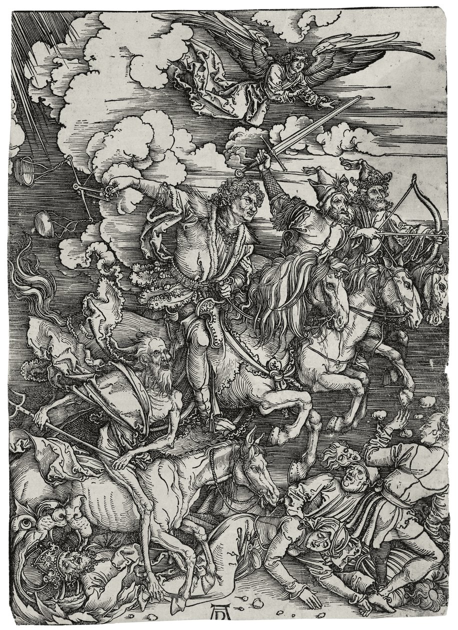 The Four Horsemen of the Apocalypse, noin 1498 tekijältä Albrecht Dürer