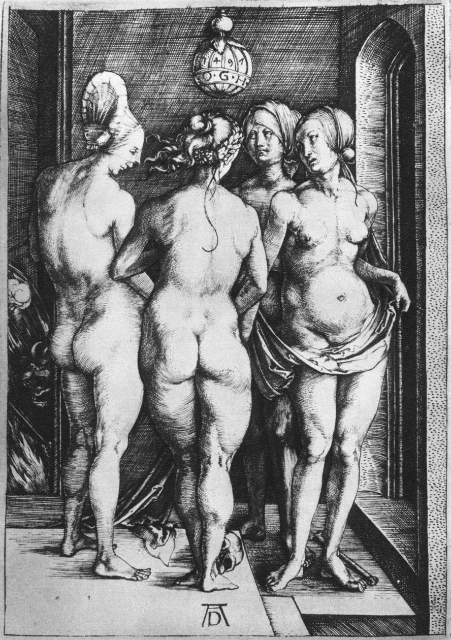 Neljä noitaa, 1497, 1936 tekijältä Albrecht Dürer