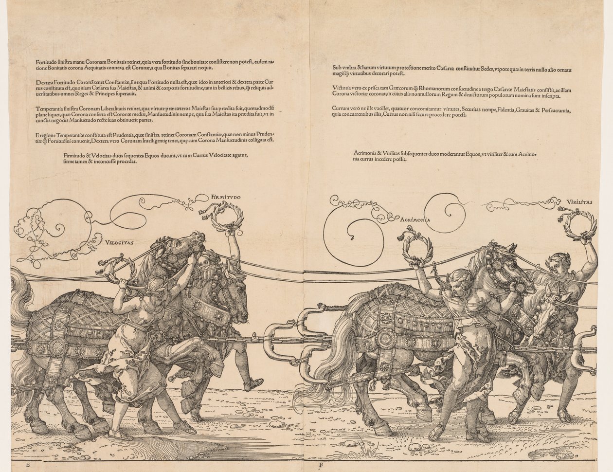 Keisari Maximilianin suuri voittoauto, 1523. tekijältä Albrecht Dürer
