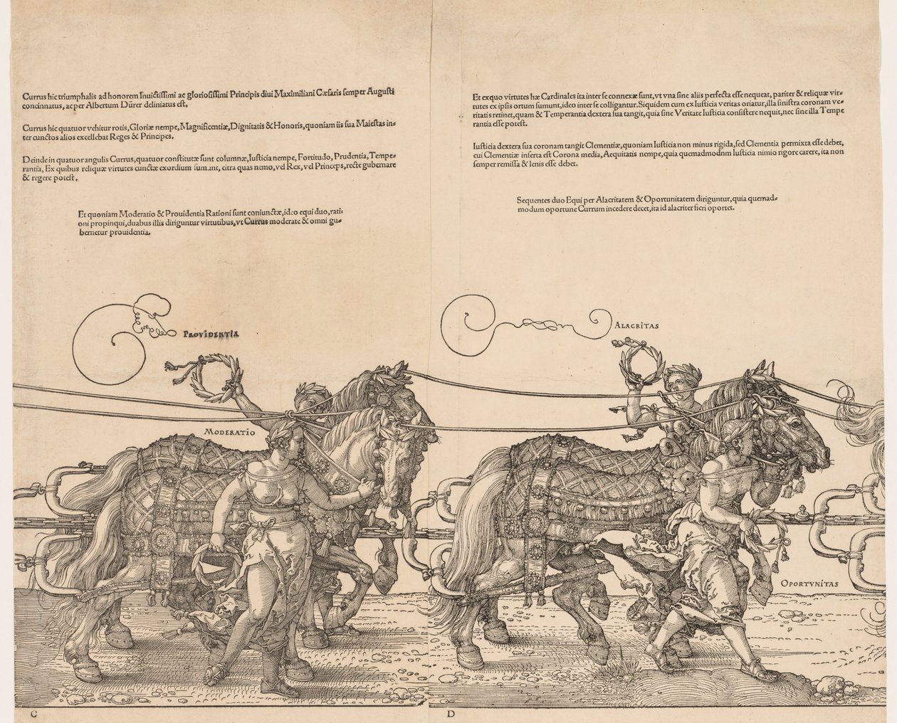 Keisari Maximilianin suuri voittoauto, 1523. tekijältä Albrecht Dürer