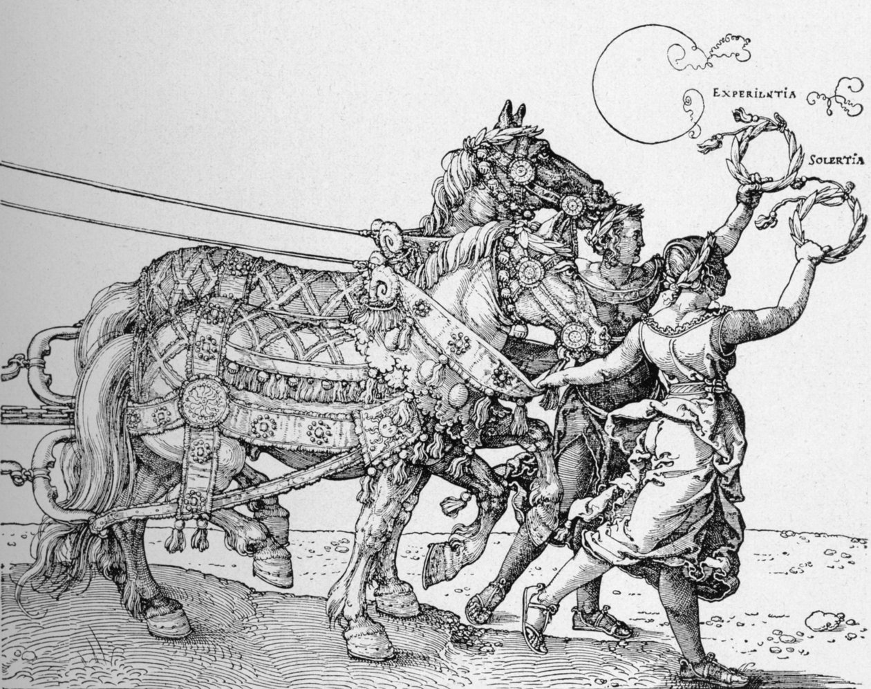 Keisari Maximilianin suuri voittovaunu, 1523, 1906 tekijältä Albrecht Dürer