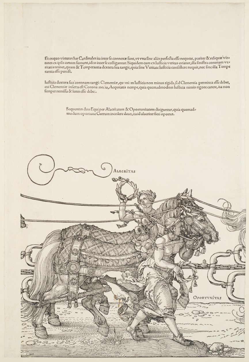Suuret triumfivaunut: Alacritas ja Opportunitas tekijältä Albrecht Dürer