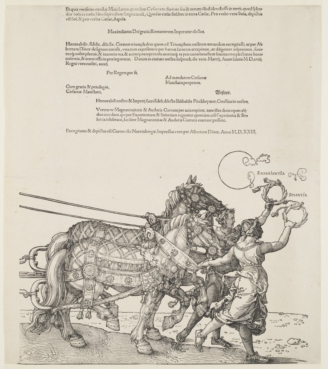 Suuret triumfivaunut: Experientia ja Solertia tekijältä Albrecht Dürer