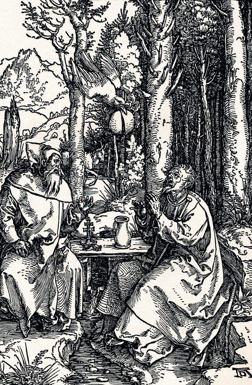 Erakot St Anthony ja St Paul, 1504 1906 tekijältä Albrecht Dürer