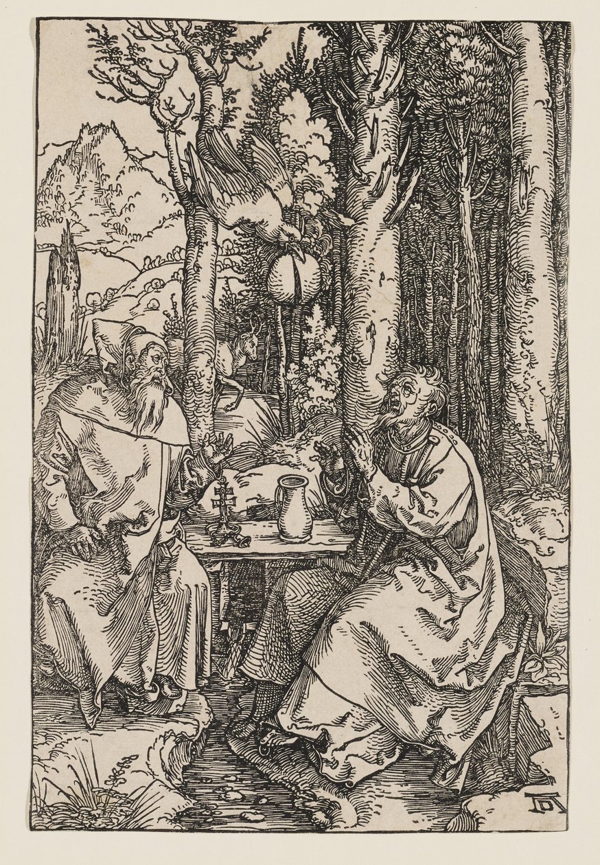 Erakot pyhä Paavali ja pyhä Antonius tekijältä Albrecht Dürer