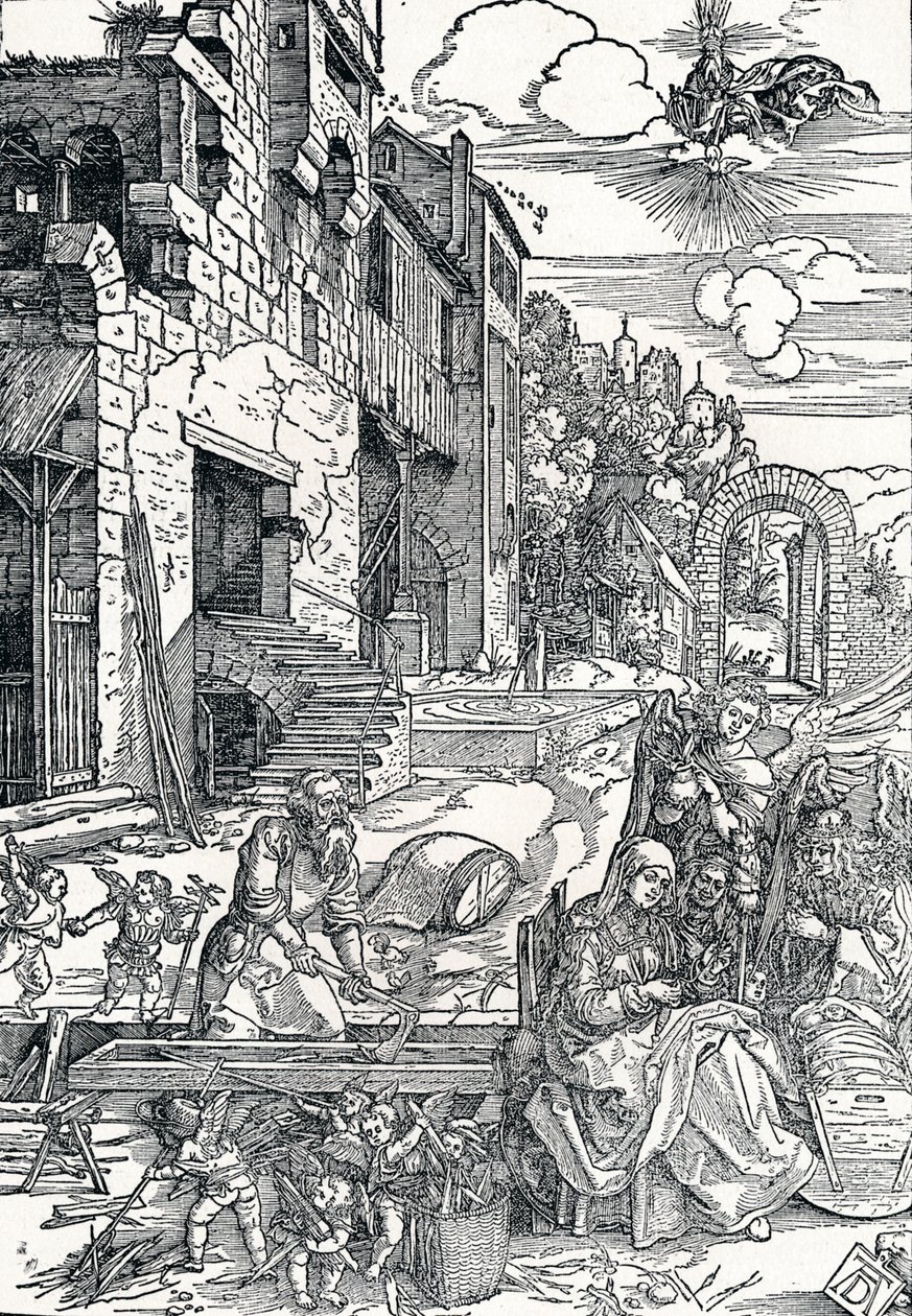 Pyhä perhe Egyptissä, c1501-1502, 1906 tekijältä Albrecht Dürer