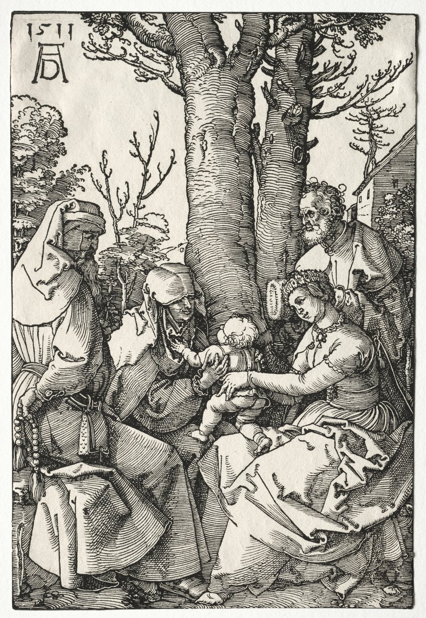 Pyhä perhe Joakimin ja Annan kanssa tekijältä Albrecht Dürer