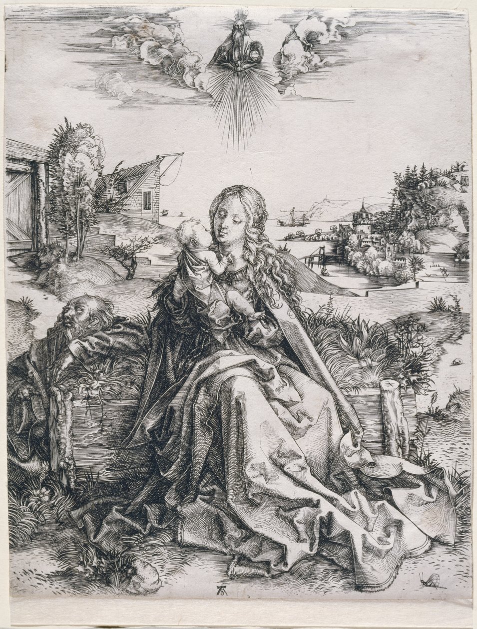 Pyhä perhe ja sudenkorento tekijältä Albrecht Dürer