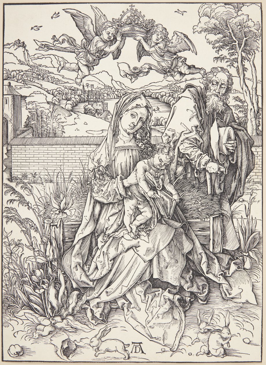 La Sagrada Família amb tres haresfinnish tekijältä Albrecht Dürer