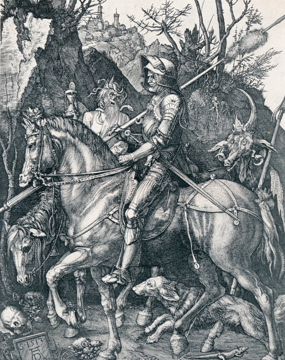Ritari, kuolema ja paholainen, 1513 1906 tekijältä Albrecht Dürer
