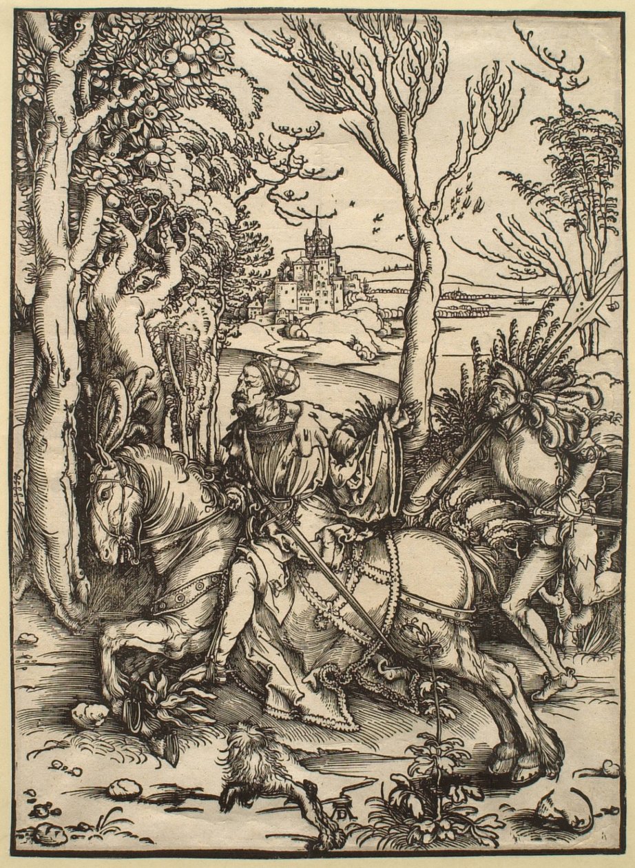 Ratsastava ritari ja landsknechtti tekijältä Albrecht Dürer