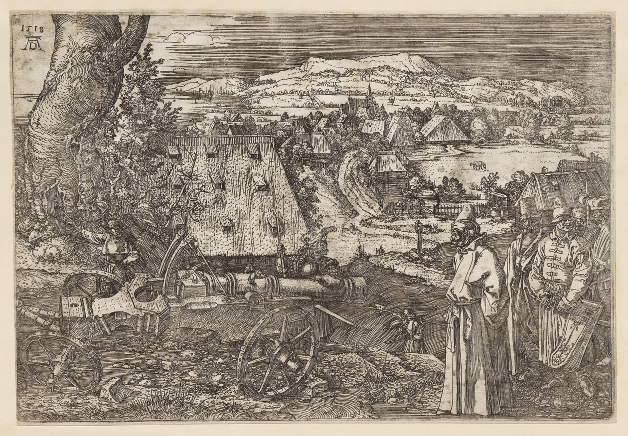 Maisema ja tykki tekijältä Albrecht Dürer