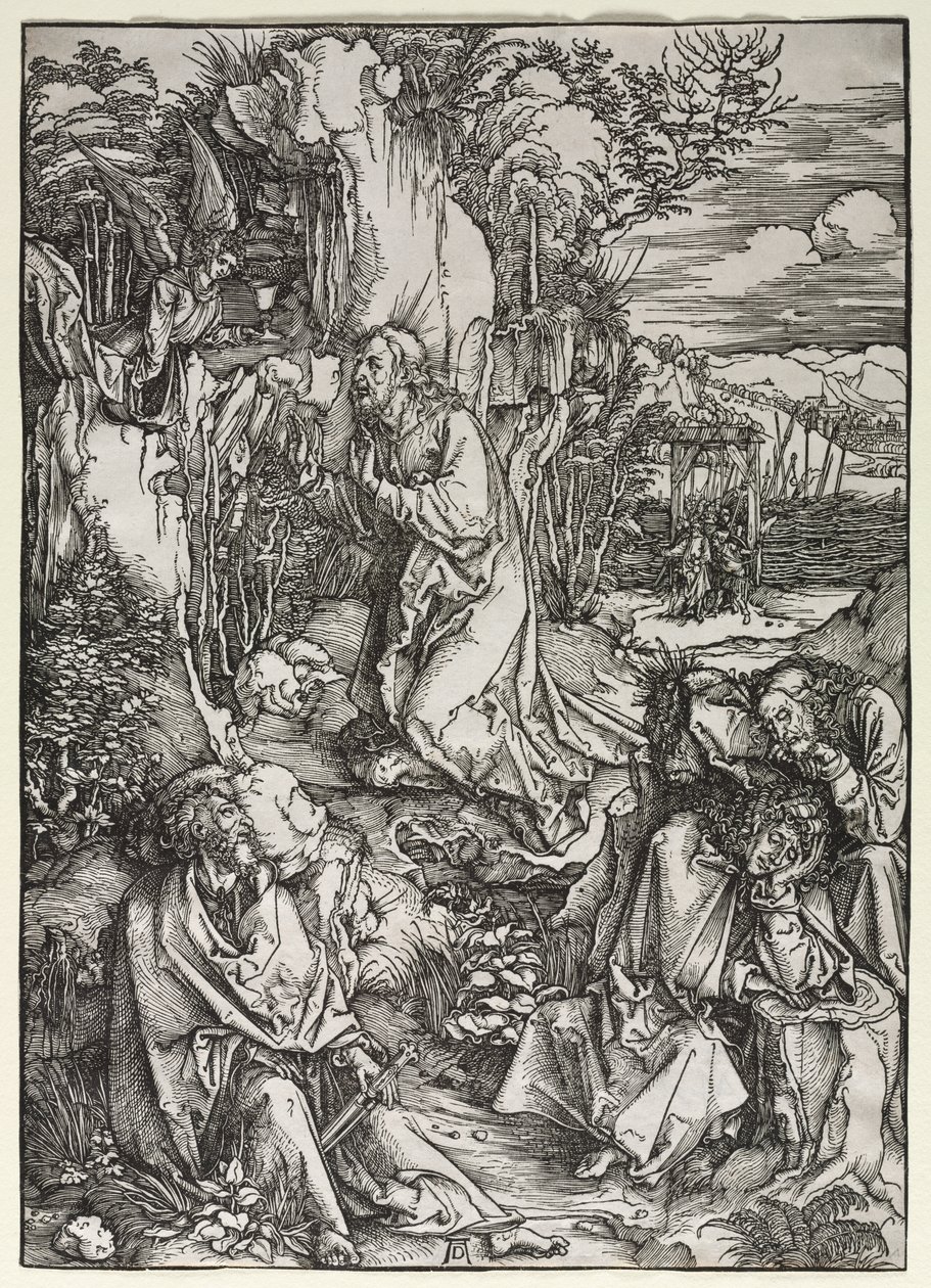 Suuri kärsimys: Kristus Öljymäellä tekijältä Albrecht Dürer