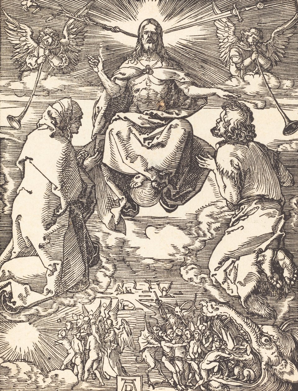 Viimeinen tuomio, luultavasti n. 15091510. tekijältä Albrecht Dürer