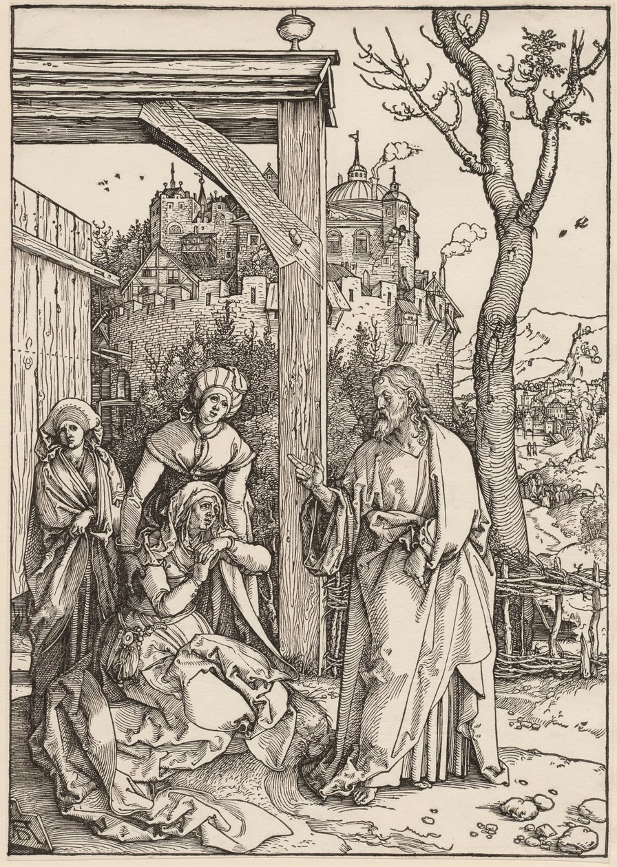 Neitsyt Marian elämä: Kristus jättää jäähyväiset äidilleen tekijältä Albrecht Dürer