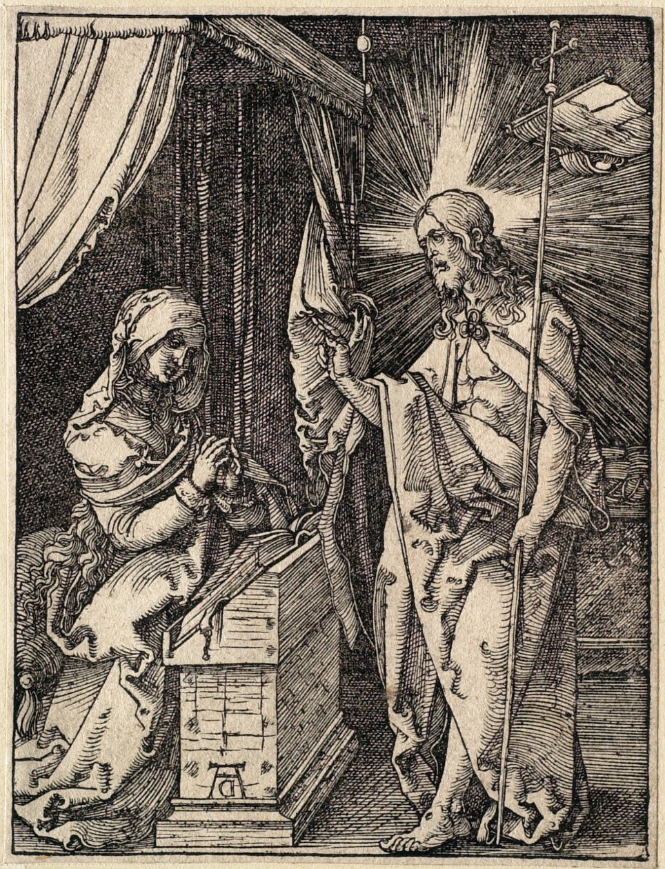 Pieni passio: Kristus ilmestyy äidilleen tekijältä Albrecht Dürer