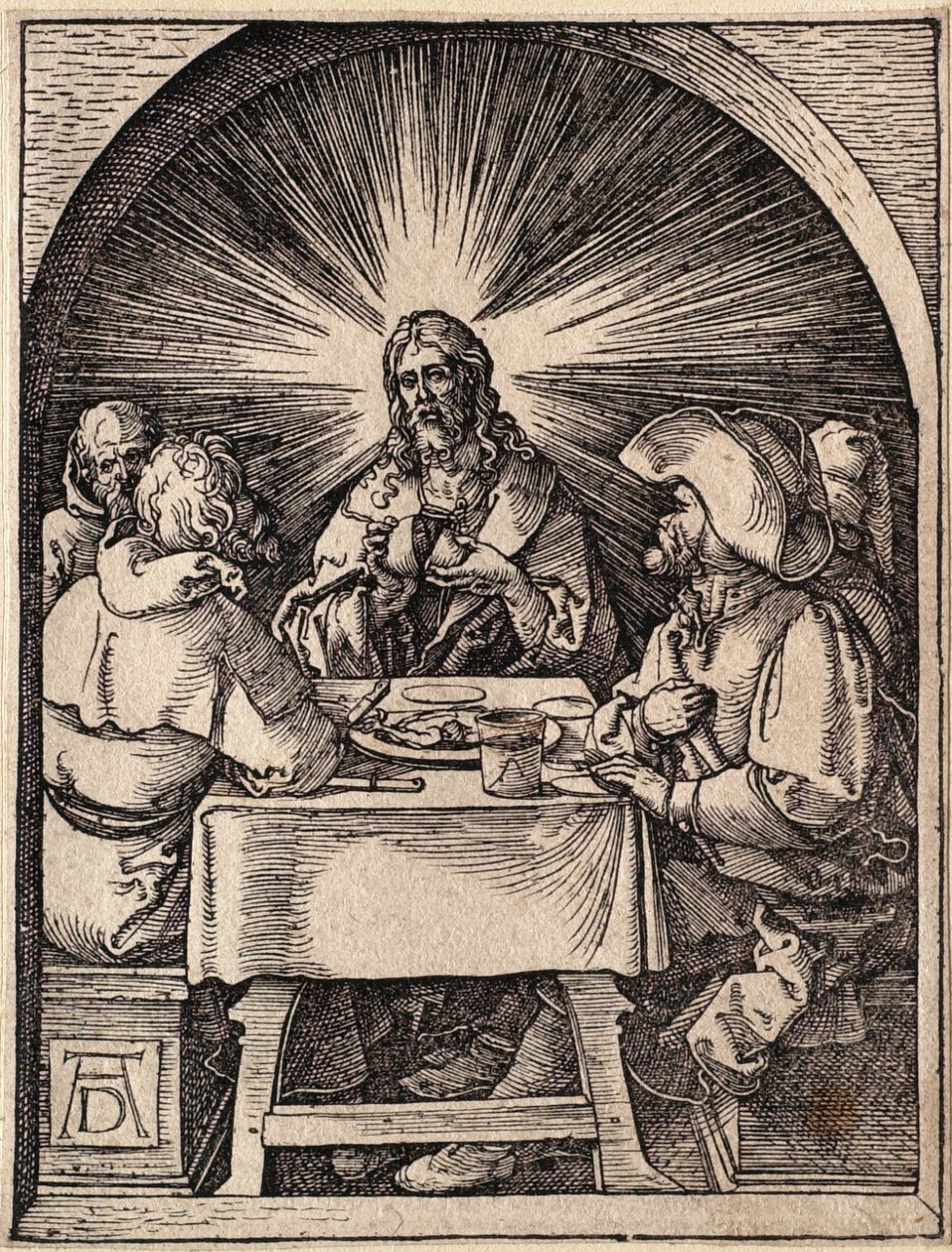 Pieni passio: Kristus Emmauksessa tekijältä Albrecht Dürer