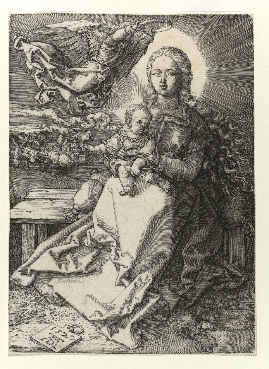 Enkelin kruunaama Madonna, 1520 tekijältä Albrecht Dürer