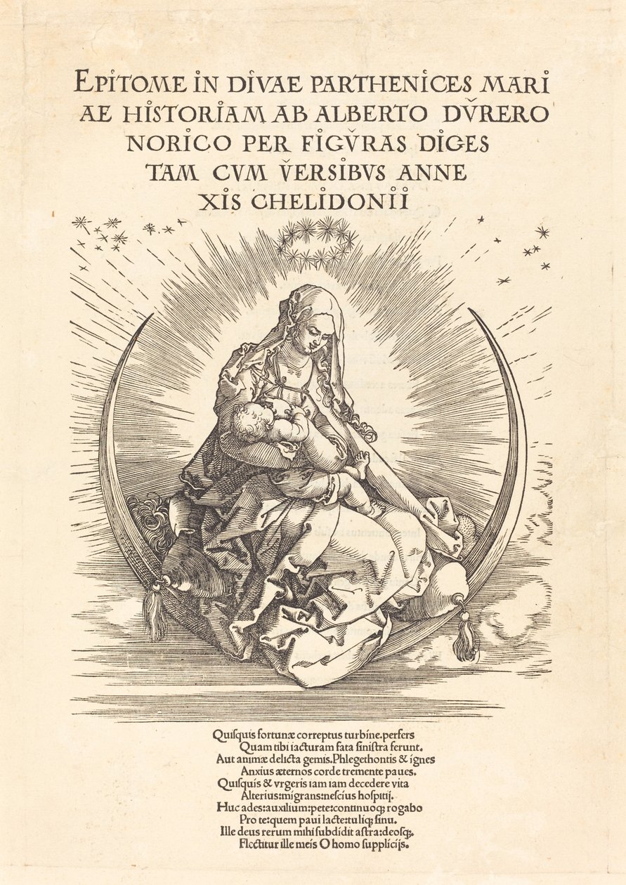 Madonna puolikuussa tekijältä Albrecht Dürer