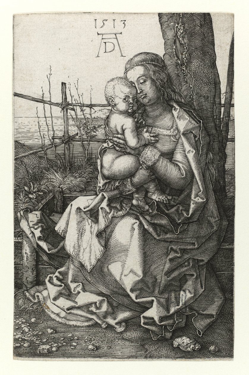 Madonna istuu lähellä puuta, 1513 tekijältä Albrecht Dürer