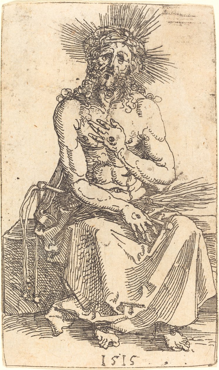Surujen mies istuu tekijältä Albrecht Dürer