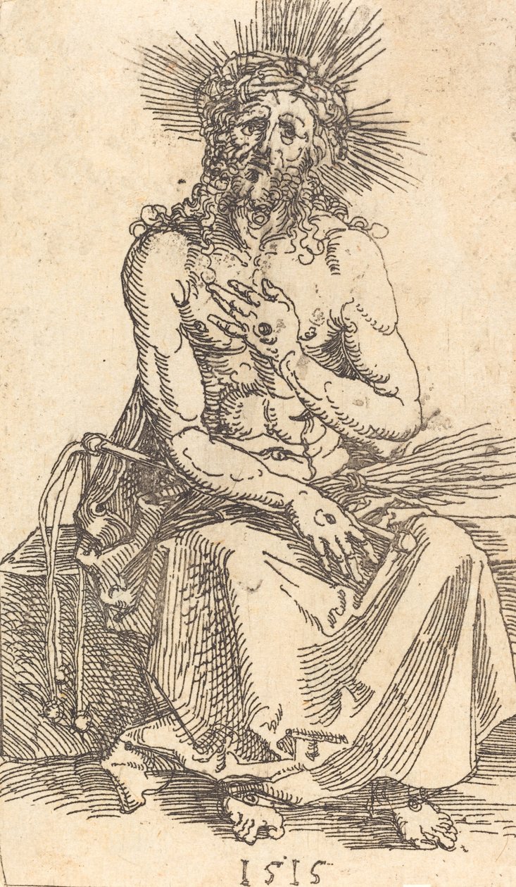 Surujen mies istuu, 1515. tekijältä Albrecht Dürer