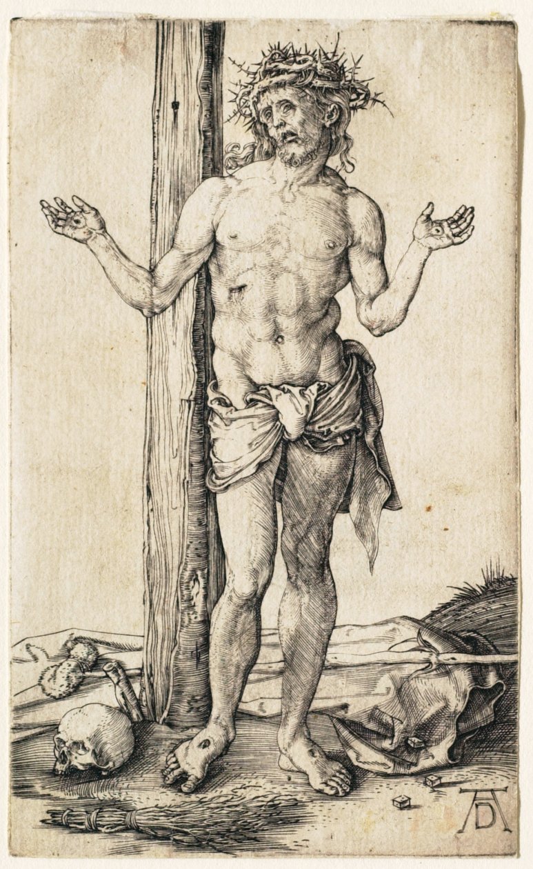 Surujen mies käsivarret ojennettuina tekijältä Albrecht Dürer