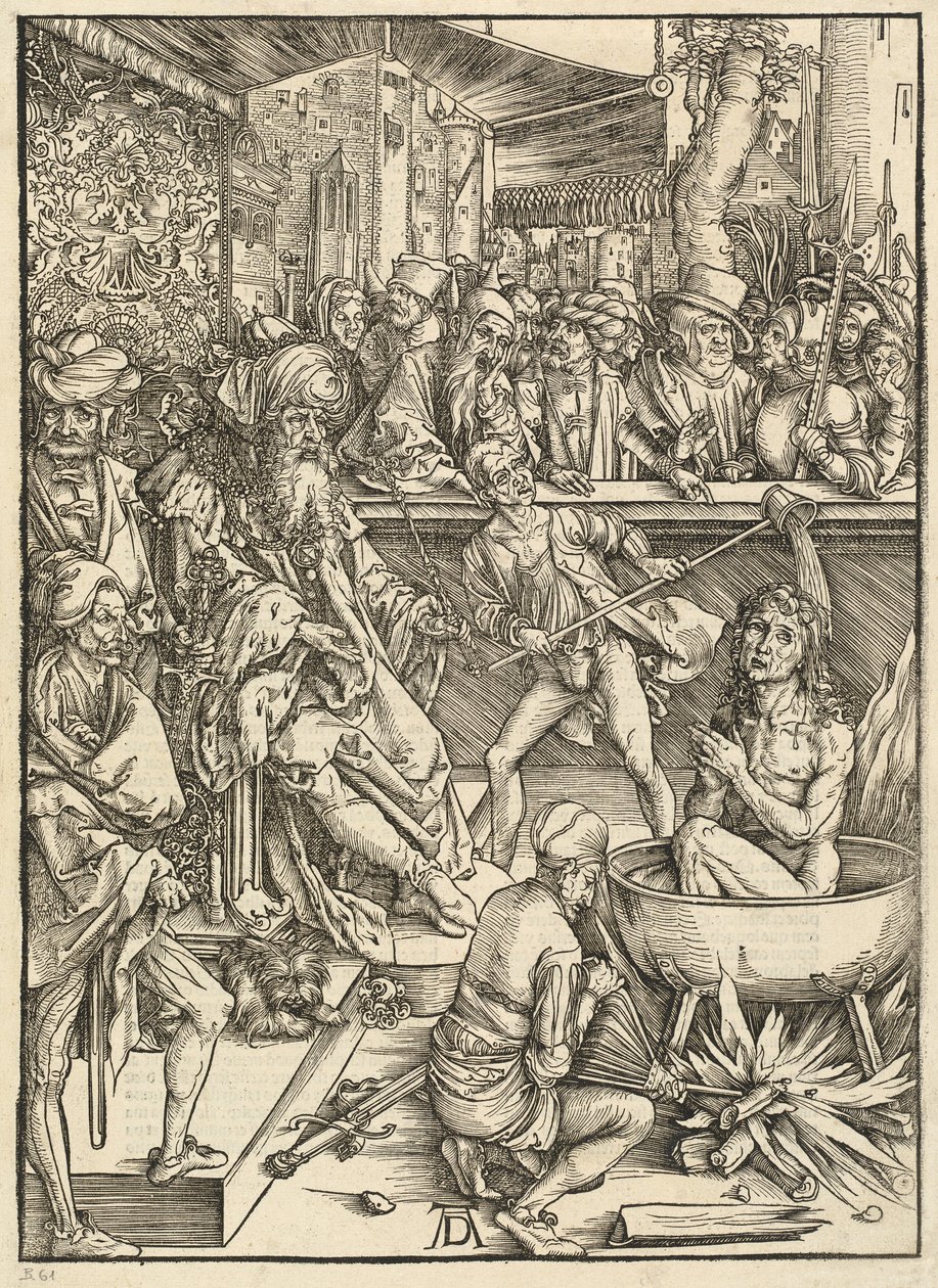 Pyhän Johanneksen marttyyrikuolema tekijältä Albrecht Dürer