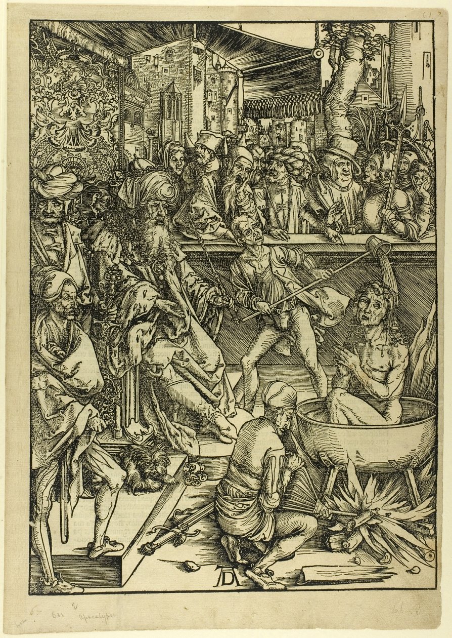 Pyhän Johanneksen marttyyrikuolema, The Apocalypse tekijältä Albrecht Dürer