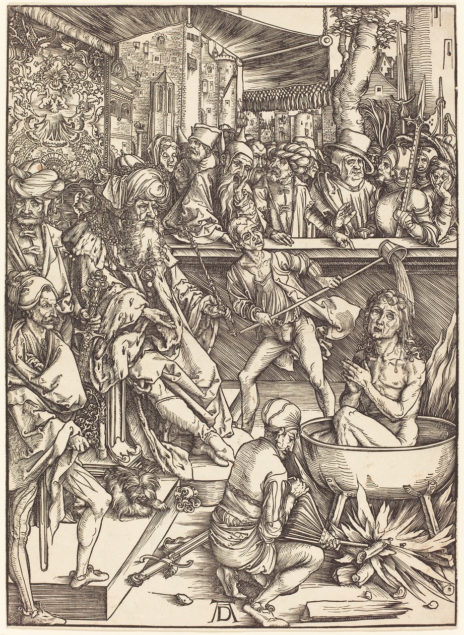 Johannes evankelistan marttyyrikuolema tekijältä Albrecht Dürer