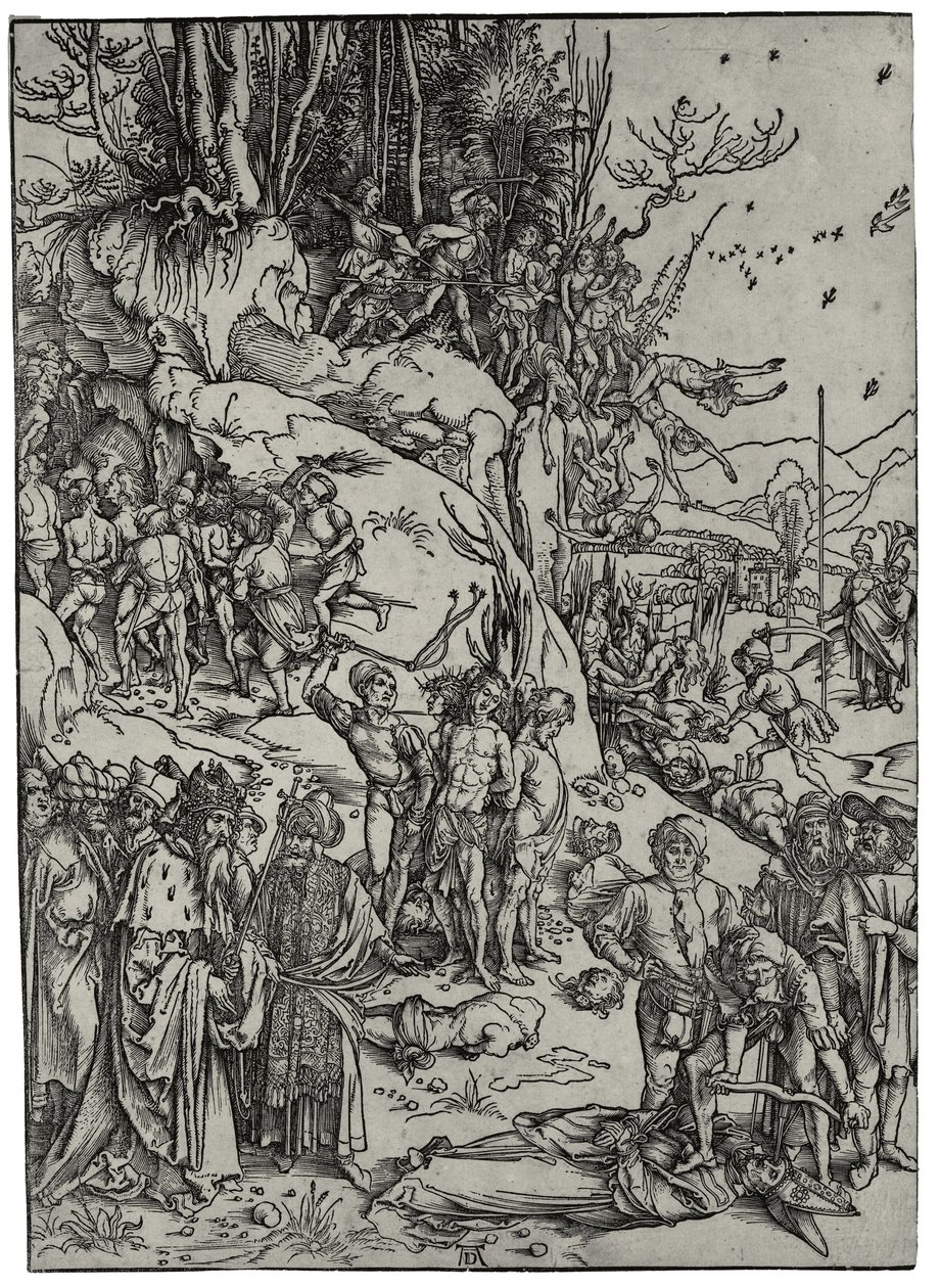 Kymmenentuhannen marttyyrikuolema, 1497 tekijältä Albrecht Dürer