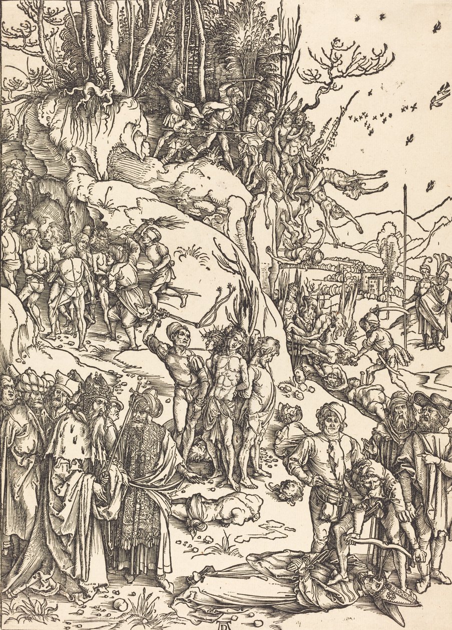 Kymmenentuhannen marttyyrikuolema, n. 14961497. tekijältä Albrecht Dürer